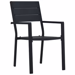 VidaXL 47886 outdoor chair Terrace High-Density Polyethylene (HDPE), Steel Black