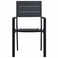 VidaXL 47886 outdoor chair Terrace High-Density Polyethylene (HDPE), Steel Black