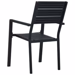 VidaXL 47886 outdoor chair Terrace High-Density Polyethylene (HDPE), Steel Black - Additional view 5