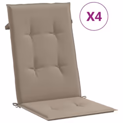 vidaXL Garden Chair Cushions 4 pcs Taupe 47.2x19.7x1.2