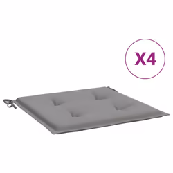 vidaXL Garden Chair Cushions 4 pcs Gray 15.7""""x15.7""""x1.2""""