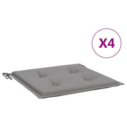 vidaXL Garden Chair Cushions 4 pcs Gray 15.7""""x15.7""""x1.2""""