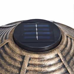 vidaXL Decorative Birdbath with Solar Powered LED Lights Plastic Bird Feeder - Additional view 5