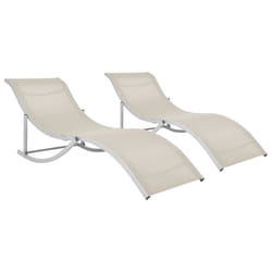 VidaXL 47785 outdoor chair Lounge Aluminium, Iron, Textile Cream, Grey