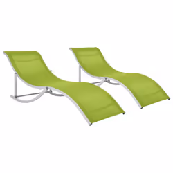 VidaXL 47787, Lounge, Aluminium, Textile, Green, Grey, 600 mm, 1590 mm, 620 mm