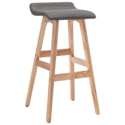 vidaXL Bar Stool Taupe Fabric Adjustable Counter Chair Pub Swiveling Chair - dark grey and light brown, 1 pcs