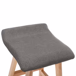vidaXL Bar Stool Taupe Fabric Adjustable Counter Chair Pub Swiveling Chair - dark grey and light brown, 1 pcs - Additional view 4