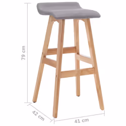 vidaXL Bar Stool Fabric Adjustable Counter Pub Swiveling Chair - 1 pcs - Additional view 6