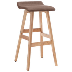 vidaXL Bar Stool Taupe Fabric Adjustable Counter Chair Pub Swiveling Chair - taupe and light brown, 1 pcs