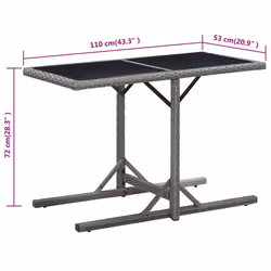 VidaXL 46455 outdoor table Anthracite - Additional view 6