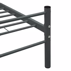 vidaXL Bed Frame Bed Base Mattress Foundation Grey Metal 180x200 cm Super King