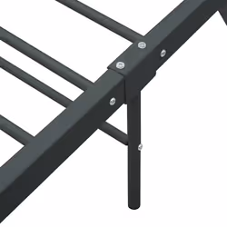 vidaXL Bed Frame Grey Metal 100x200cm Single Solid Base Bedroom Furniture - Additional view 5