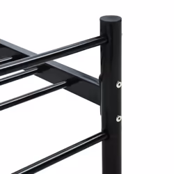 vidaXL Bed Frame Black Metal 100x200cm Single Solid Base Bedroom Furniture