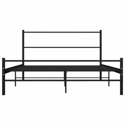 vidaXL Bed Frame Black Metal 120x200cm Double Solid Base Bedroom Furniture