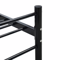 vidaXL Bed Frame Black Metal 200x200cm Double Solid Base Bedroom Furniture - Additional view 5