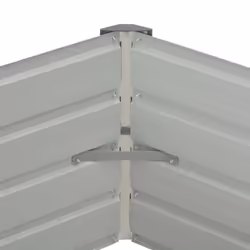 vidaXL Raised Garden Bed Galvanised Steel Green Backyard Planter Flower Box - Additional view 4