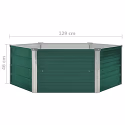 vidaXL Raised Garden Bed Galvanised Steel Green Backyard Planter Flower Box - Additional view 5