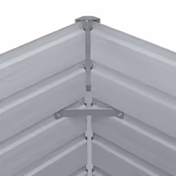 vidaXL Raised Garden Bed Galvanised Steel Brown Metal Planter Pot Flower Boxes