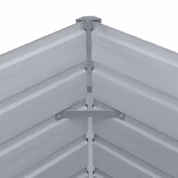vidaXL Raised Garden Bed Galvanised Steel Anthracite Planter Pot Flower Boxes - Additional view 4
