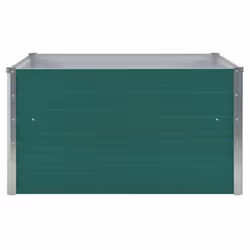 vidaXL Raised Garden Bed Galvanised Steel Green Metal Planter Pot Flower Boxes