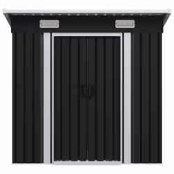 vidaXL Garden Shed Anthracite Steel Building Outdoor Garage Storage House - Additional view 3