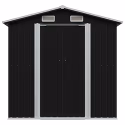 vidaXL Garden Storage Shed Anthracite Steel Building Outdoor Garage Storage - Additional view 7