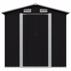 vidaXL Garden Storage Shed Anthracite Steel Building Outdoor Garage Storage - Additional view 8