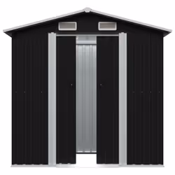 vidaXL Garden Storage Shed Anthracite Steel Building Outdoor Garage Storage - Additional view 9