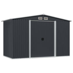 vidaXL Garden Storage Shed Anthracite Steel 257x205x178cm Tool House Cabin