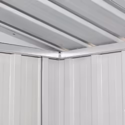 vidaXL Garden Storage Shed Brown 257x205x178cm Steel Outdoor Tool House Cabin - Additional view 5