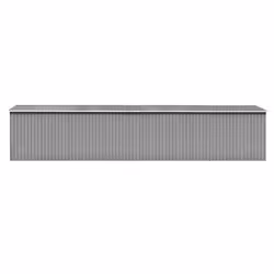 vidaXL Garden Shed Grey 257 cm Galvanised steel Storage Tool House Carport - Additional view 4