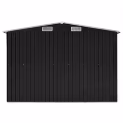 vidaXL Garden Shed Anthracite 257 cm Galvanised steel Storage House Carport - Additional view 6