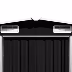 vidaXL Garden Shed Anthracite 257 cm Galvanised steel Storage House Carport - Additional view 7