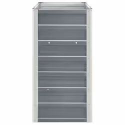 vidaXL Garden Raised Bed 240x40x77cm Galvanised Steel Grey Patio Raised Bed