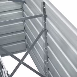 vidaXL Garden Raised Bed 240x40x77cm Galvanised Steel Grey Patio Raised Bed - Additional view 4