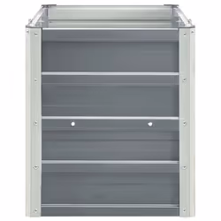 vidaXL Garden Raised Bed 240x40x45cm Galvanised Steel Grey Patio Planter Pot