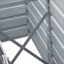vidaXL Garden Raised Bed 240x40x45cm Galvanised Steel Grey Patio Planter Pot - Additional view 4