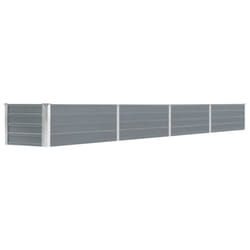 vidaXL Garden Raised Bed Galvanised Steel 320x40x45cm Grey Growing Raised Bed