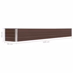 vidaXL Garden Raised Bed Galvanised Steel 320x40x45cm Brown Growing Raised Bed - Additional view 2