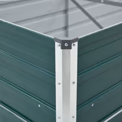 vidaXL Garden Raised Bed Galvanised Steel 45cm Green Patio Planter Flower Box - Additional view 4