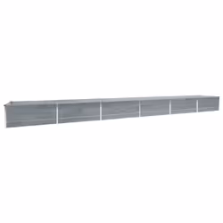 vidaXL Garden Raised Bed Galvanised Steel 600x45cm Grey Outdoor Raised Bed Pot