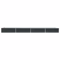 vidaXL Garden Raised Bed Galvanised Steel 600x45cm Anthracite Outdoor Planter