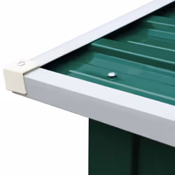 vidaXL Log Storage Shed Galvanised Steel Green Garden Outdoor Firewood Sheds - Additional view 4