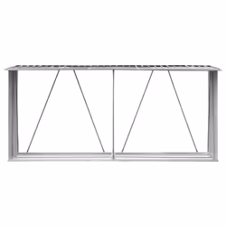 vidaXL Garden Log Storage Shed Galvanised Steel 330x84x152cm Anthracite Cabin