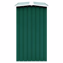 vidaXL Garden Log Storage Shed Galvanised Steel Green Outdoor Firewood Sheds
