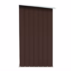 vidaXL Garden Log Storage Shed Galvanised Steel 163x83x154cm Brown Cabin House