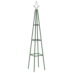 vidaXL 2x Garden Climbing Plant Racks Dark Green Iron Outdoor Display Stand