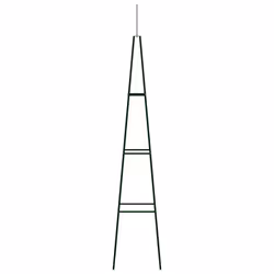 vidaXL 2x Garden Climbing Plant Racks Dark Green Iron Outdoor Display Stand