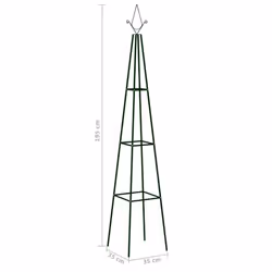 vidaXL 2x Garden Climbing Plant Racks Dark Green Iron Outdoor Display Stand - Additional view 4