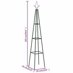 vidaXL 2x Garden Climbing Plant Racks Dark Green Iron Outdoor Display Stand - Additional view 8